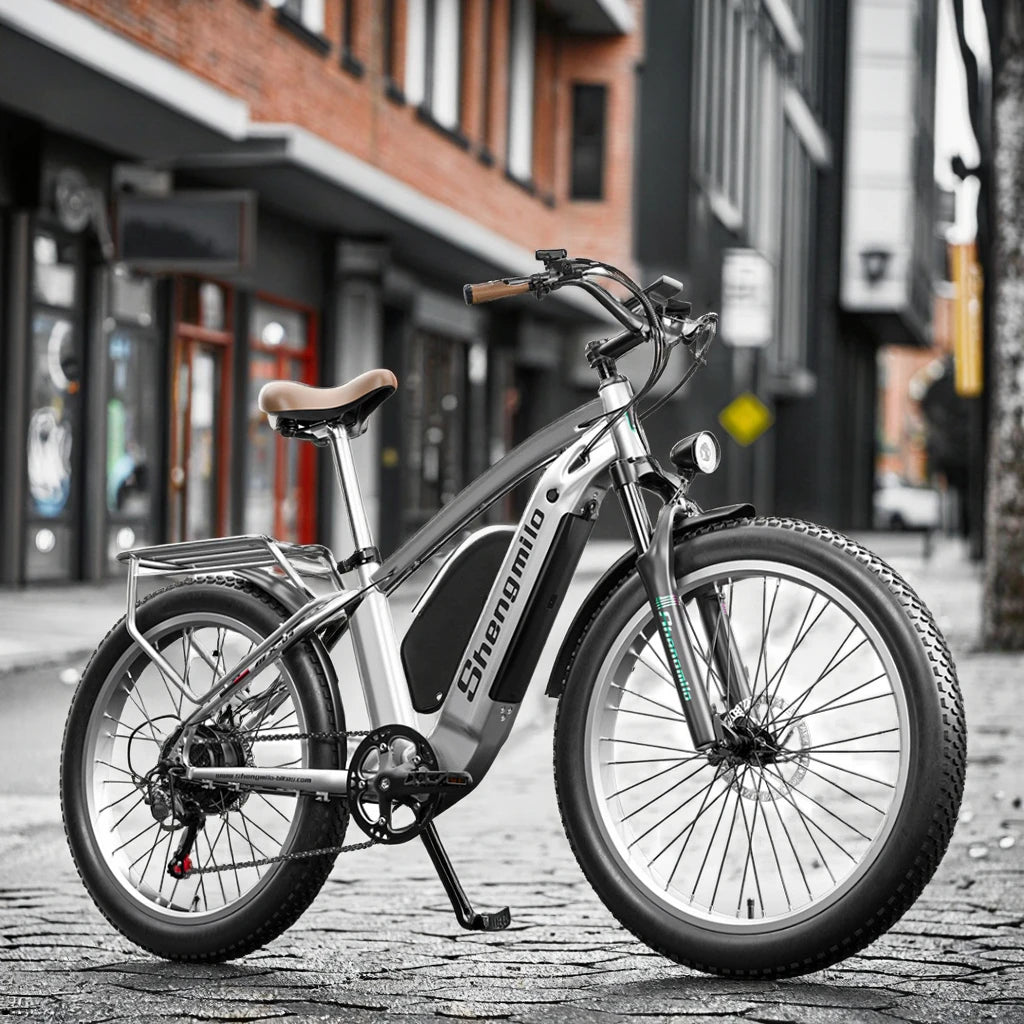 26-inch High-quality Aluminum Alloy Frame Electric Mountain Bike Lithium Dual-drive System Hydraulic Disc Brakes 7-speed Gear