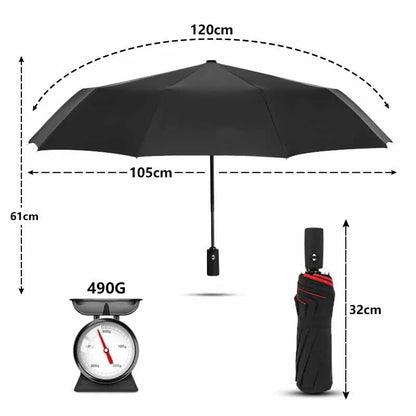 Parapluie pliant automatique coupe-vent double pour femme et homme, dix os, luxe, grande entreprise, parapluies, pluie, cadeau, parasol