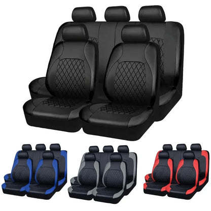 Universal PU Leather Car Seat Cover Auto Seat Cushion Cover Leather Automotive Interior Luxury Car Seat Covers