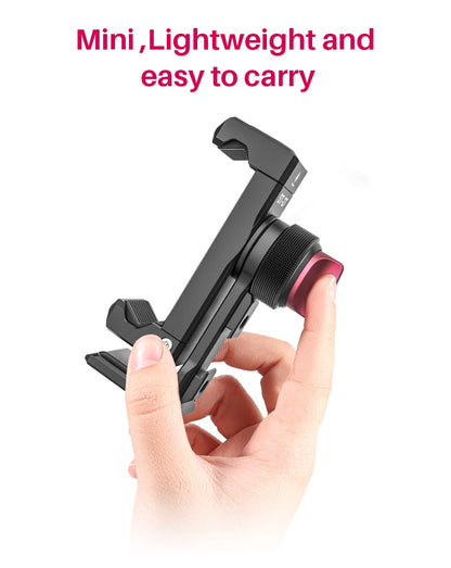 Nouveau support de téléphone en métal Ulanzi ST-27 avec griffe porte-accessoires Arca, fixation rotative à 360°, compatible iPhone et smartphones Android.