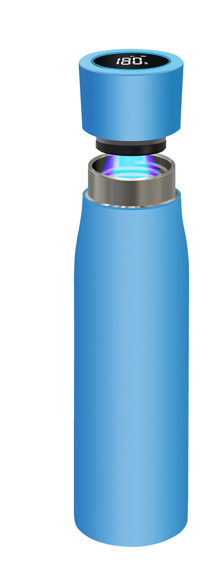 Water Bottle UV Purifier Self Cleaning and Insulated with USB-C and Customizable Logo