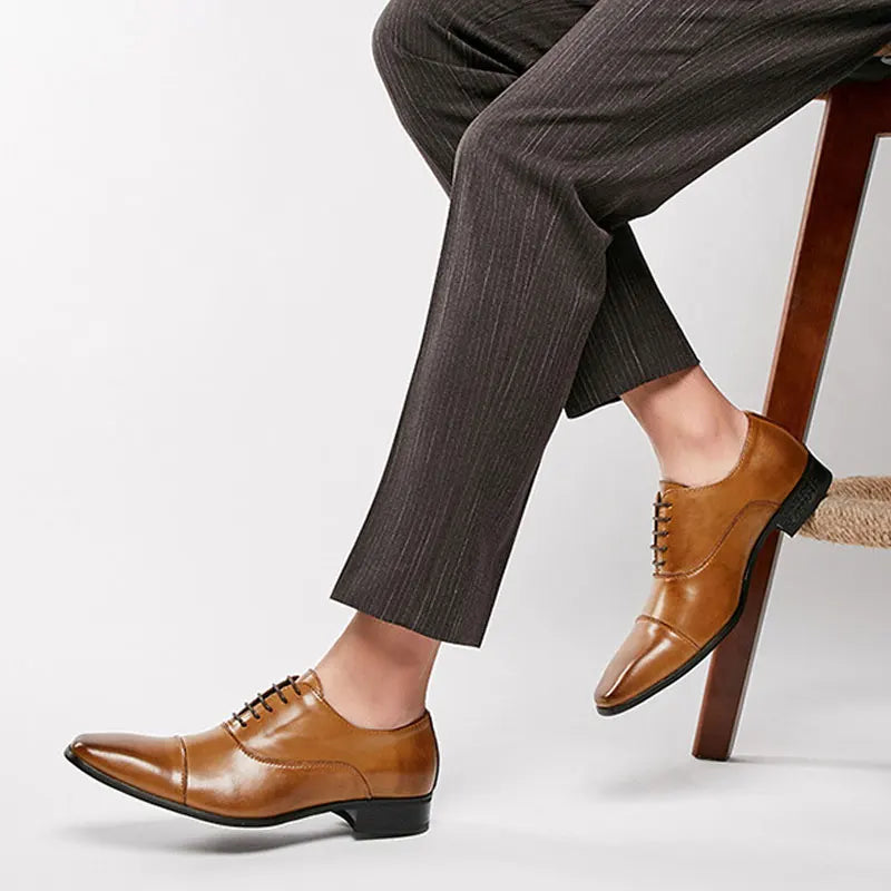 2025 affaires nouvelle mode hommes chaussures habillées en cuir hommes mariage Oxford chaussures à lacets costume de bureau hommes chaussures décontractées de luxe formel