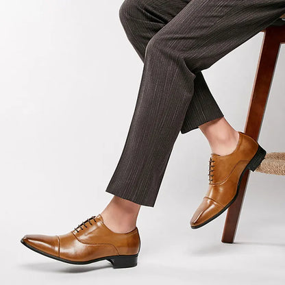 2025 affaires nouvelle mode hommes chaussures habillées en cuir hommes mariage Oxford chaussures à lacets costume de bureau hommes chaussures décontractées de luxe formel