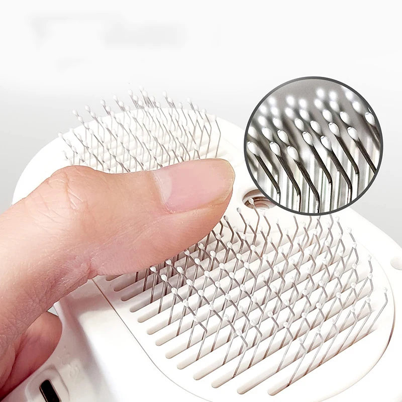 Factory Wholesale Multifunctional Pet Spray Comb USB One-touch De-shedding Hair Cleaning Automatic Dog Cat Grooming Brush Comb