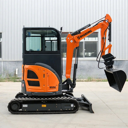 Free Shipping EPA/EURO 5 Chinese Mini Excavator XG25U EPA Kubota Engine 1ton 1.7 Ton Excavator Cabin Mini Digger for Sale