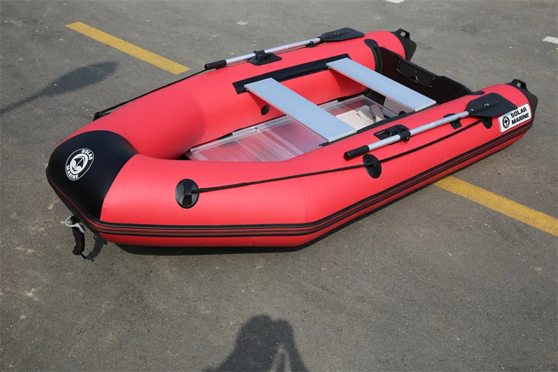 2.3 m 7.5 ft Heat Weld Sealing Process Racing Assault Boat Folding Inflatable PVC Fishing Pontoon Dinghy with Keel Transom