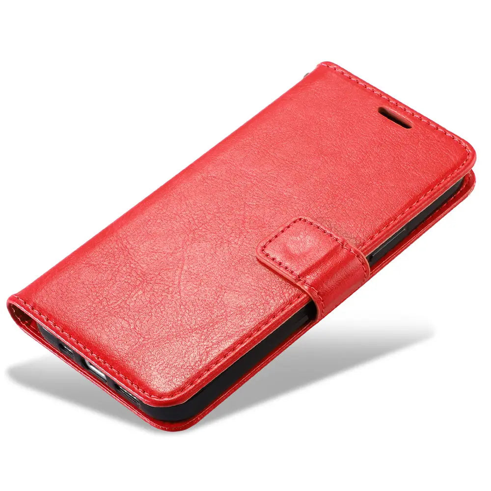 Étui portefeuille classique en cuir pour téléphone Samsung Galaxy A26 A36 5G A56 A16 4G A06 M15 F15 M55 C55 F55 - Accessoires