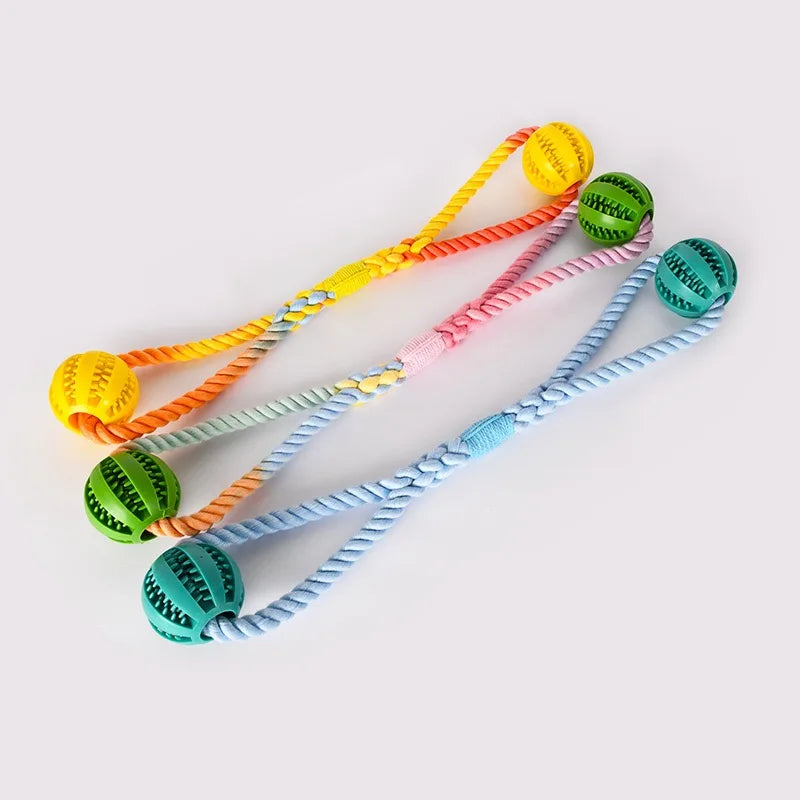 Factory Wholesale High Quality Bite Ball Dog Food Dispenser Toy Ball Dog Teeth Cleaning Toy For Pet Shop