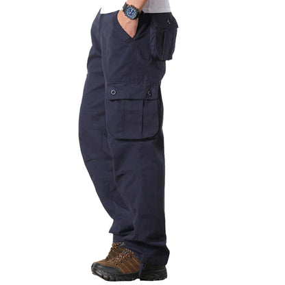Men's Joggers Baggy Cargo Pants Casual Multi Pockets Military Tactical Pants Male Outerwear Army Straight Slacks Long Trousers