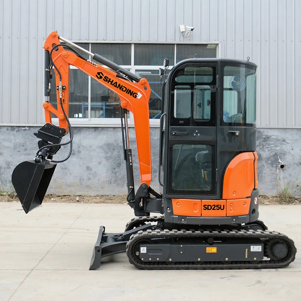 Free Shipping EPA/EURO 5 Chinese Mini Excavator XG25U EPA Kubota Engine 1ton 1.7 Ton Excavator Cabin Mini Digger for Sale