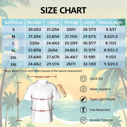Best-selling Custom-made Hawaiian-style Ink-printed Geometric Pattern Casual Shirt for Men