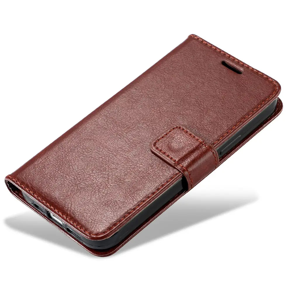 Étui portefeuille classique en cuir pour téléphone Samsung Galaxy A26 A36 5G A56 A16 4G A06 M15 F15 M55 C55 F55 - Accessoires