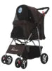 Easy Fold 4-Wheel Travel Pet Stroller with Storage Basket Breathable Mesh Dog Carriage for Outdoor Travel