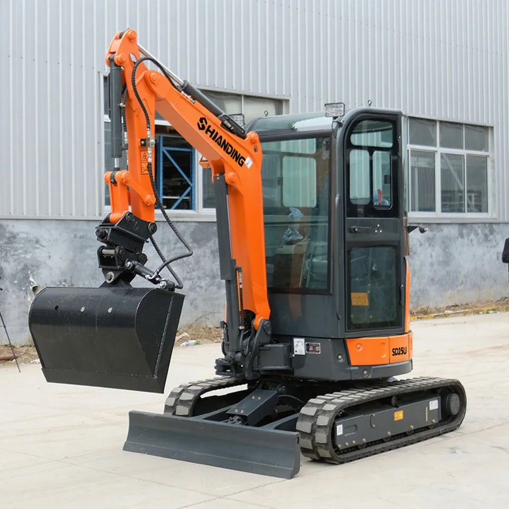 Free Shipping EPA/EURO 5 Chinese Mini Excavator XG25U EPA Kubota Engine 1ton 1.7 Ton Excavator Cabin Mini Digger for Sale