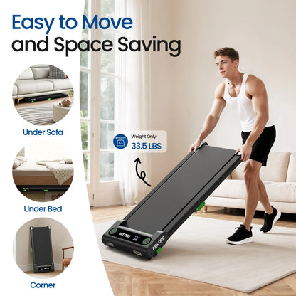 EU Stock Foldable Under Desk Walking Pad Electric Treadmill with Manual Incline for Home Use