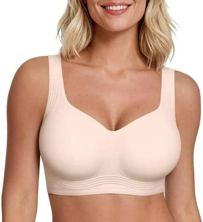 Plus Size Seamless Bra Wireless Anti Sagging Daily Full Coverage