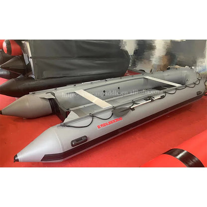 Manufacturer Price 4m 5m 6m Heavy Duty Aluminum Floor PVC Hypalon 8 10 12 15 20 Person Inflatable Rubber Rowing Boat for Sale