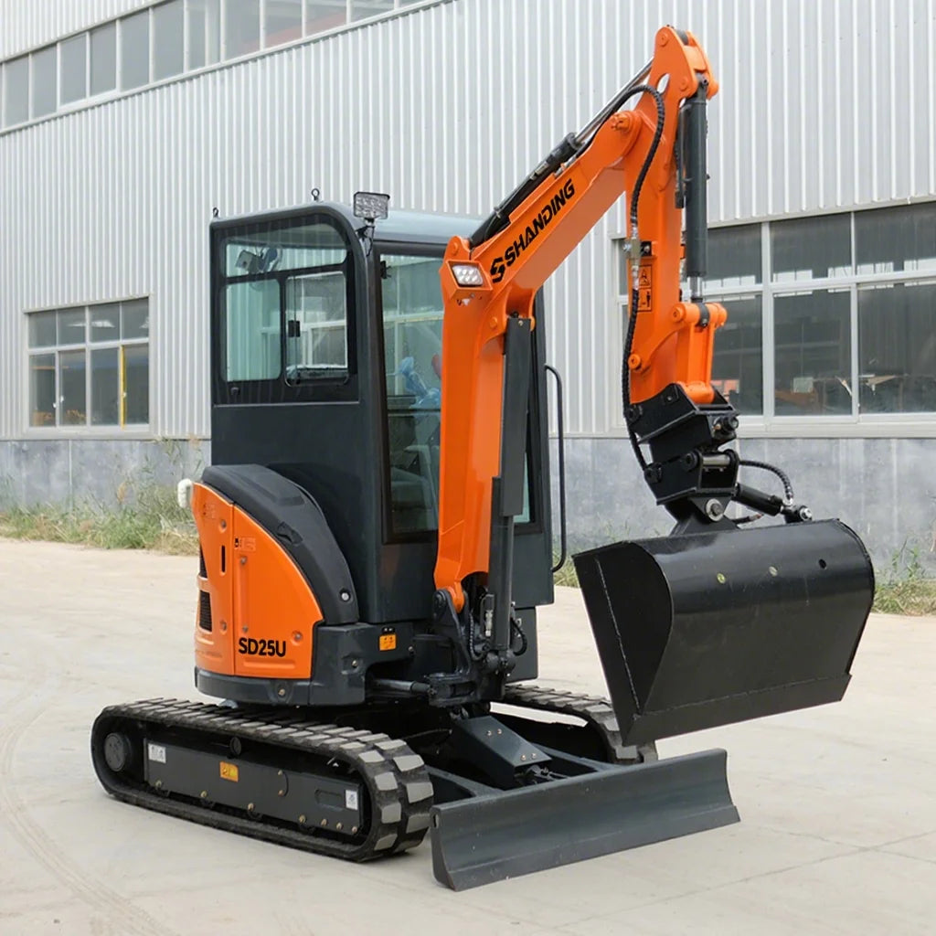 Free Shipping EPA/EURO 5 Chinese Mini Excavator XG25U EPA Kubota Engine 1ton 1.7 Ton Excavator Cabin Mini Digger for Sale