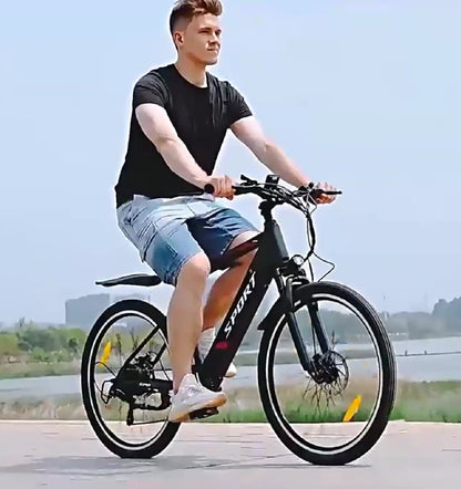 Factory Direct Sales 26-Inch Mountain Electric Bicycle Built-In Lithium Battery Adult 7-Speed 250W 48V Steel Frame