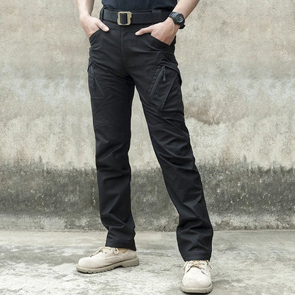 Pantalon cargo imperméable pour homme, jogging militaire masculin, pantalon élastique à poches multiples, grande taille, FjOutdoor