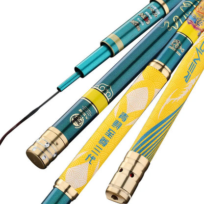 Super Hard 3.6m-12m 20h 19 Action Telescopic Carbon Fishing Rod for Lake and River Taiwan Carp Specialty
