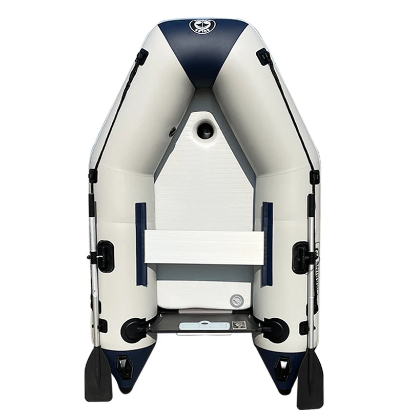 2.3 m 7.5 ft Heat Weld Sealing Process Racing Assault Boat Folding Inflatable PVC Fishing Pontoon Dinghy with Keel Transom