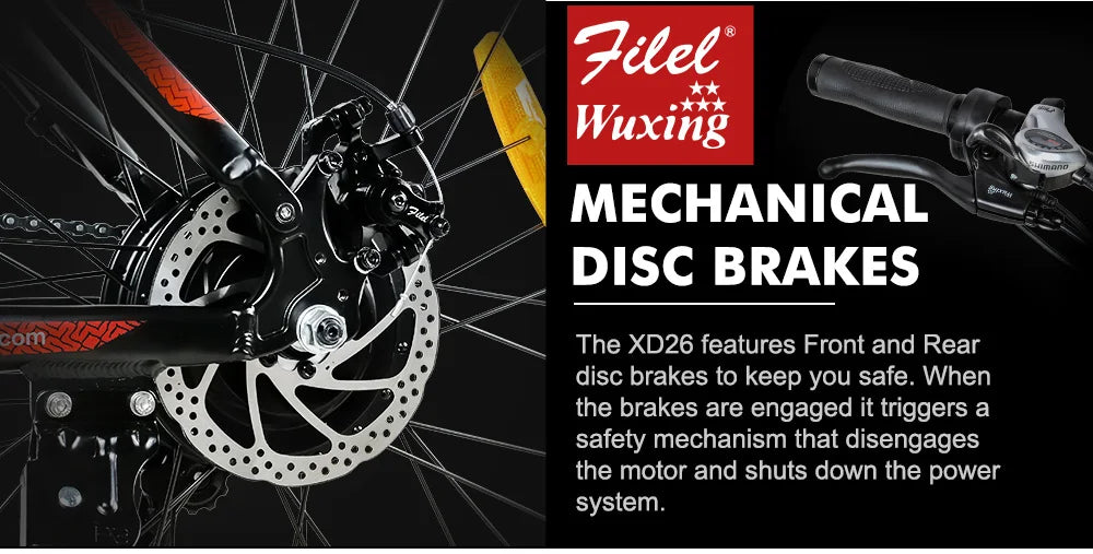 SAMEBIKE XD26-II 26 Inch Aluminum Alloy 750W High Speed High Power Motor Li-ion Battery Mountain Electric Bike