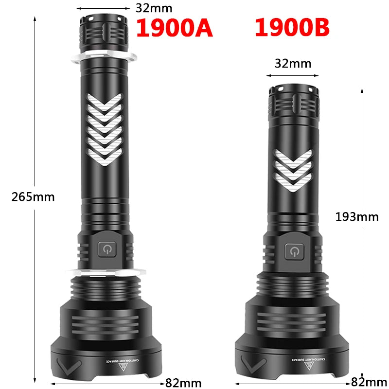 XGardens-Lampe de poche LED aste USB, lanterne en aluminium, fonction Powerbank, torche, batterie 18650 ou 26650, haute qualité, 90.2, 4 cœurs