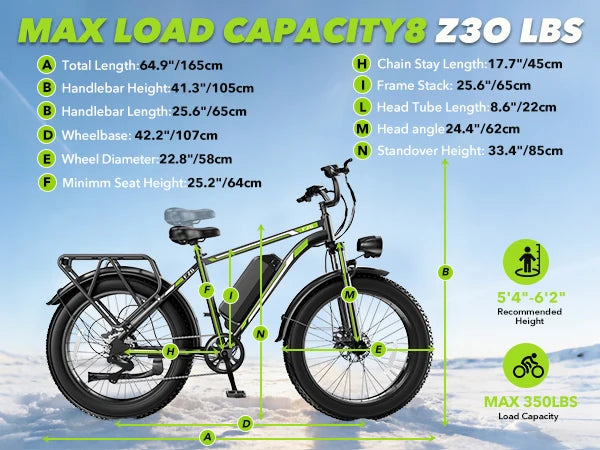 Fat Tire Electric Mountain Bicycle F26 20*4-Inch 48V-15.6AH Full Suspension Electric Bike Off Road for Adults EU Warehouse