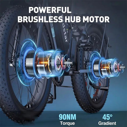 Ridstar E26pro Electric Bicycle 48v 23Ah Dual Motor Custom Logo Ebike Electric Mountain Dirt OEM E Bike Manufacturer for Adults