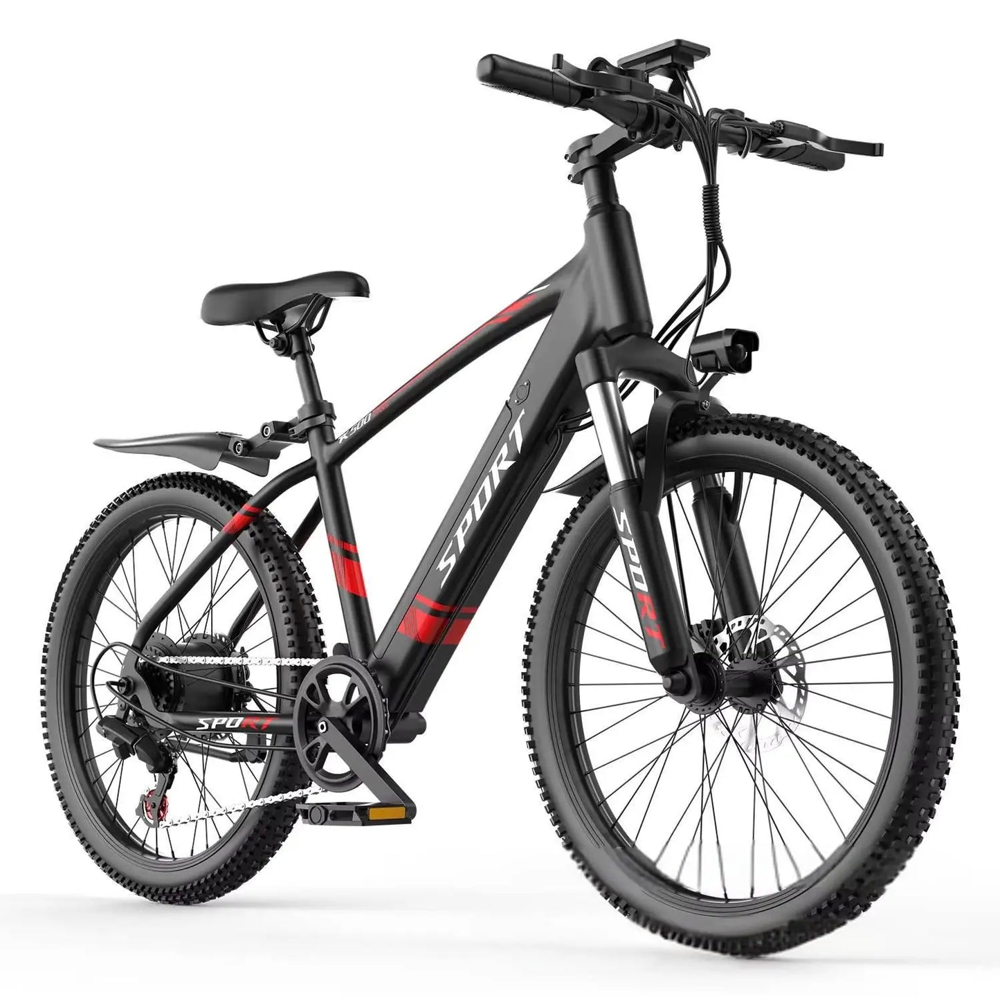 Factory Direct Sales 26-Inch Mountain Electric Bicycle Built-In Lithium Battery Adult 7-Speed 250W 48V Steel Frame