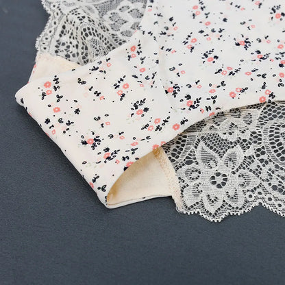 Femmes imprimer sans couture slips sous-vêtements femmes Sexy dentelle culotte basse-Ries Transparent évider culotte femme Lingerie grande taille