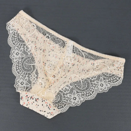 Femmes imprimer sans couture slips sous-vêtements femmes Sexy dentelle culotte basse-Ries Transparent évider culotte femme Lingerie grande taille