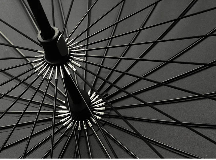 Parapluie coupe-vent pour hommes et femmes, manche en bois, long manche, cadre solide, qualité, 24K, vente chaude, marque