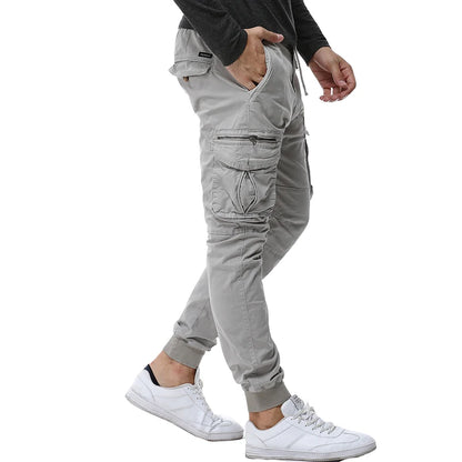 Pantalon cargo tactique pour homme, jogging, style militaire, décontracté, en coton, style hip-hop, avec ruban, collection printemps 2024, 38