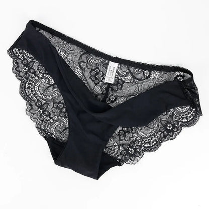 Femmes imprimer sans couture slips sous-vêtements femmes Sexy dentelle culotte basse-Ries Transparent évider culotte femme Lingerie grande taille