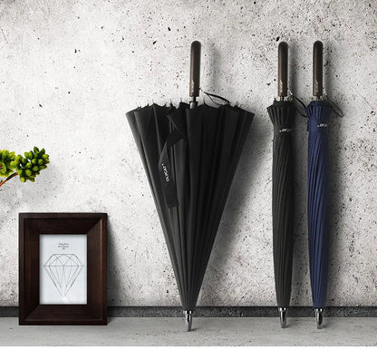 Parapluie coupe-vent pour hommes et femmes, manche en bois, long manche, cadre solide, qualité, 24K, vente chaude, marque