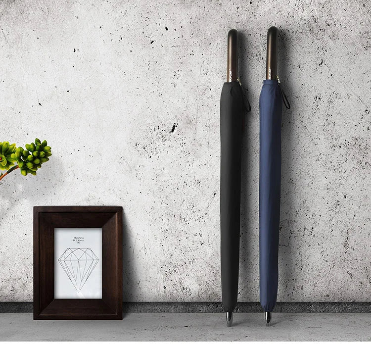 Parapluie coupe-vent pour hommes et femmes, manche en bois, long manche, cadre solide, qualité, 24K, vente chaude, marque
