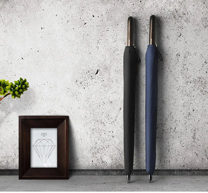 Parapluie coupe-vent pour hommes et femmes, manche en bois, long manche, cadre solide, qualité, 24K, vente chaude, marque