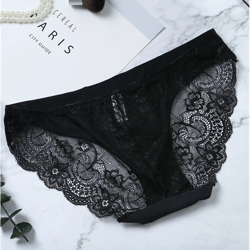 Femmes dentelle culottes sans couture coton culotte évider slips confortable respirant Lingerie dames string grande taille 1 pièces sous-vêtements
