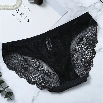 Femmes dentelle culottes sans couture coton culotte évider slips confortable respirant Lingerie dames string grande taille 1 pièces sous-vêtements