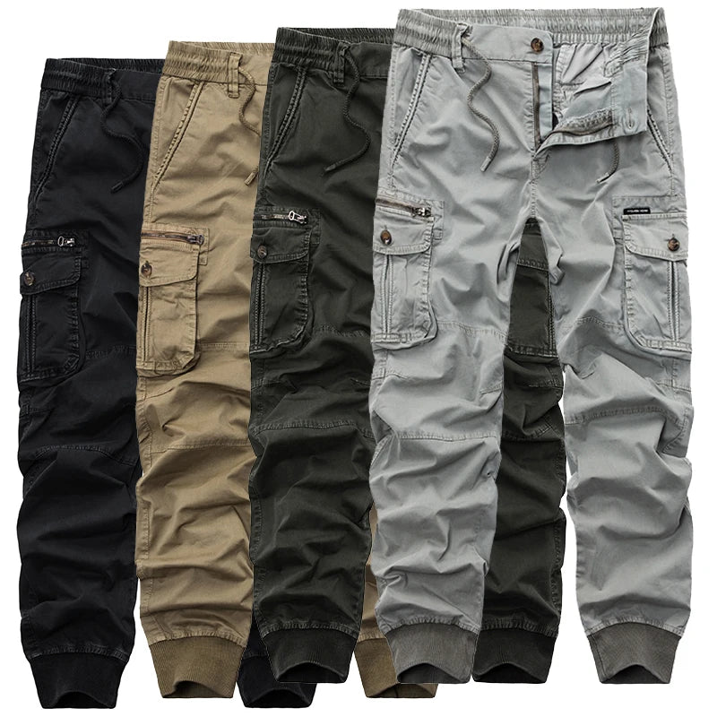 Pantalon cargo tactique pour homme, jogging, style militaire, décontracté, en coton, style hip-hop, avec ruban, collection printemps 2024, 38