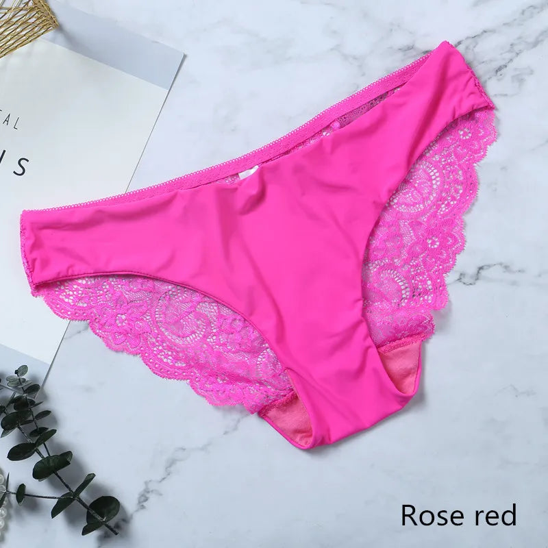 Femmes dentelle culottes sans couture coton culotte évider slips confortable respirant Lingerie dames string grande taille 1 pièces sous-vêtements