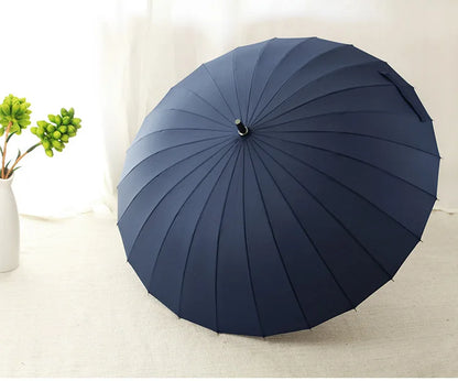 Parapluie coupe-vent pour hommes et femmes, manche en bois, long manche, cadre solide, qualité, 24K, vente chaude, marque