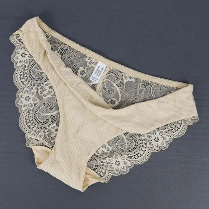 Femmes imprimer sans couture slips sous-vêtements femmes Sexy dentelle culotte basse-Ries Transparent évider culotte femme Lingerie grande taille