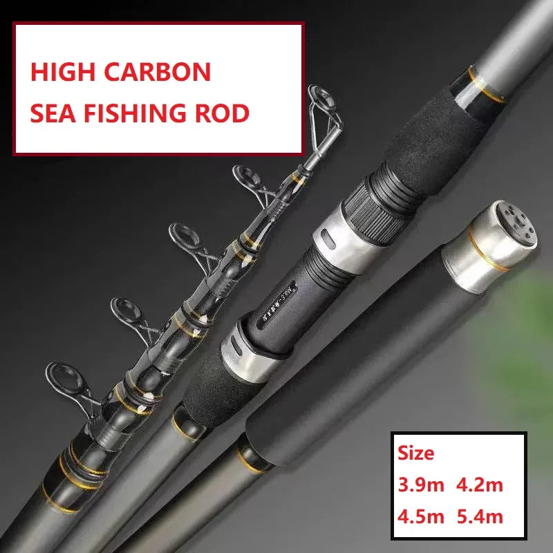 ZHUO RUN New Style 3.9m 4.2m 4.5m 5.4m  Fashion Fishing Rod and Reel Combo Set