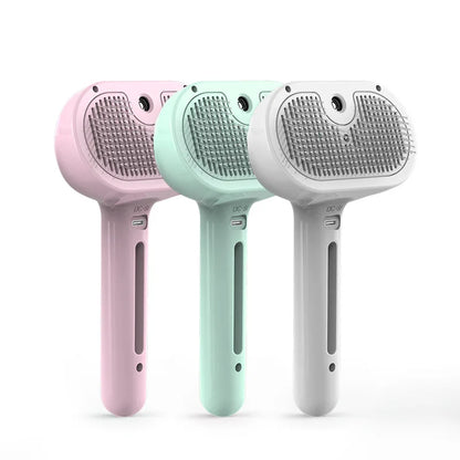 Factory Wholesale Multifunctional Pet Spray Comb USB One-touch De-shedding Hair Cleaning Automatic Dog Cat Grooming Brush Comb