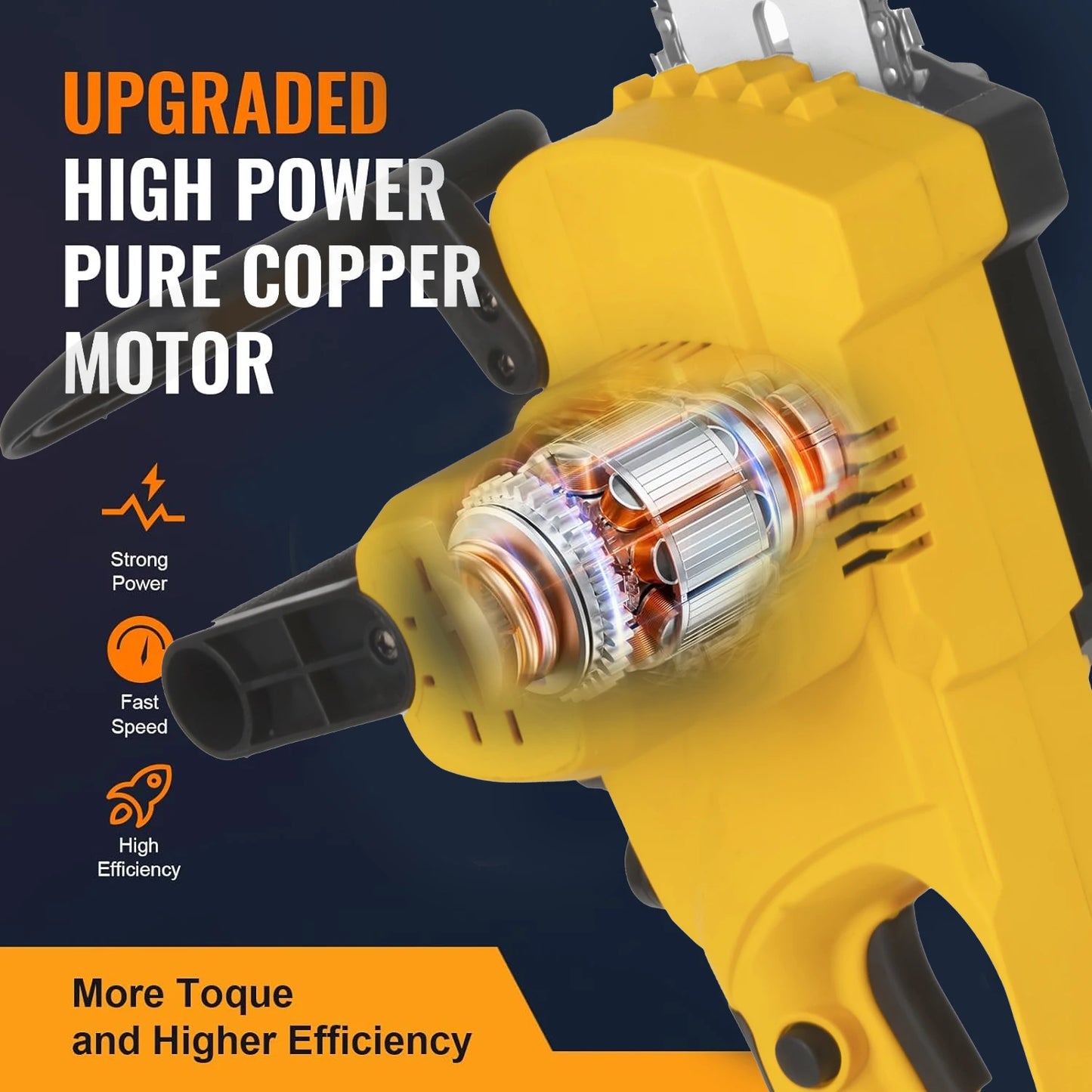 12 Inch 20V Professional Cordless Chain Saw DIY Industrial Grade for Wood Cutting Customizable Battery Source