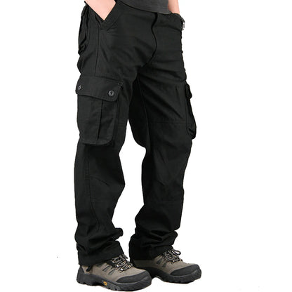 Men's Joggers Baggy Cargo Pants Casual Multi Pockets Military Tactical Pants Male Outerwear Army Straight Slacks Long Trousers