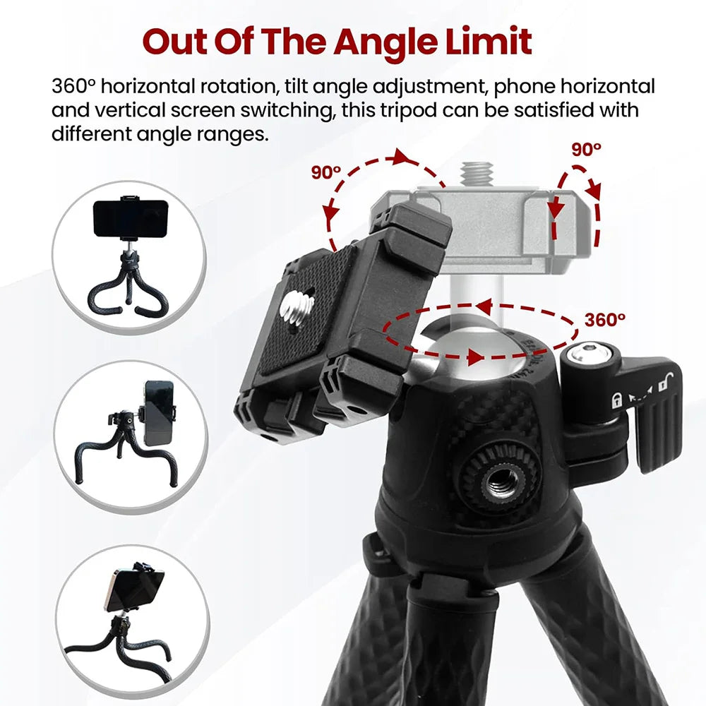 Waterproof and Anti-Crack Phone Tripod Stand Portable Travel Tripod for Live Streaming Vlogging Video Phone Holder